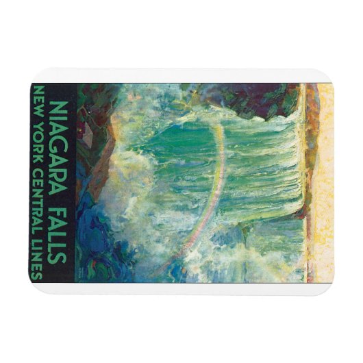 ナイアグラ秋ヴィンテージ旅行ポスターアートワーク マグネット (横)