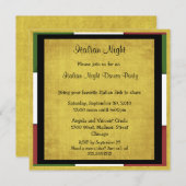 ナイイタリアントディナーパーティの招待状広場 招待状 (正面/裏面)