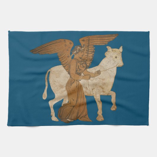 ナイキと雄牛 キッチンタオル (横)