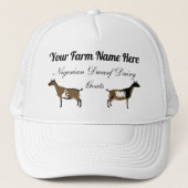 ナイジェパーソナライズされたリア矮性乳用ヤギ キャップ (正面)