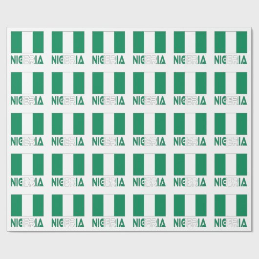 ナイジェリアおよびナイジェリア国旗 ラッピングペーパー (フラット)