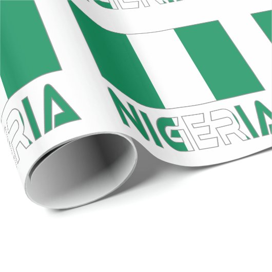 ナイジェリアおよびナイジェリア国旗 ラッピングペーパー (ロールコーナー)