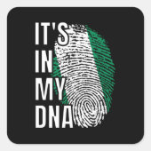 ナイジェリアそれは私のDNAフラグの中にある拇印Tシャツ15 C スクエアシール (正面)