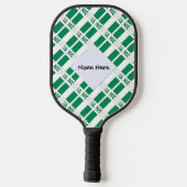 ナイジェリアとナイジェリアの国旗があなたの名前と並べて ピックルボールラケット (裏面)