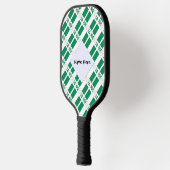 ナイジェリアとナイジェリアの国旗があなたの名前と並べて ピックルボールラケット (左)