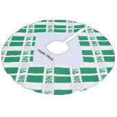 ナイジェリアとナイジェリアの国旗、あなたの名前で並べる フェイクリネンツリースカート (アングル)