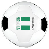 ナイジェリアとナイジェリア国旗あなたの名前サッカーBa サッカーボール (回転)
