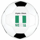 ナイジェリアとナイジェリア国旗あなたの名前サッカーBa サッカーボール (正面)