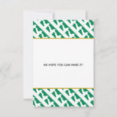 ナイジェリアのキリスト教式結婚式 セーブザデート (裏面)