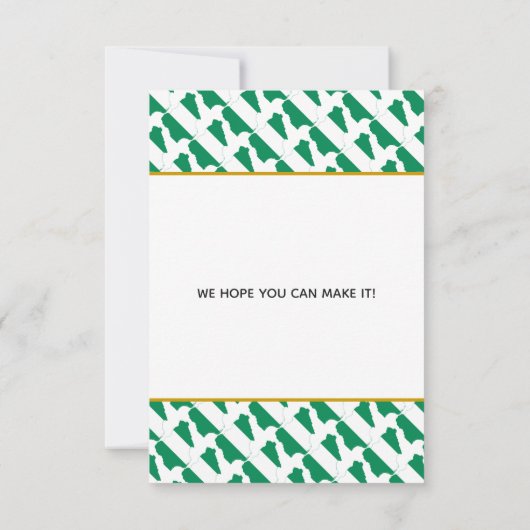 ナイジェリアのキリスト教式結婚式 セーブザデート (裏面)