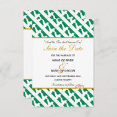 ナイジェリアのキリスト教式結婚式 セーブザデート (正面/裏面)