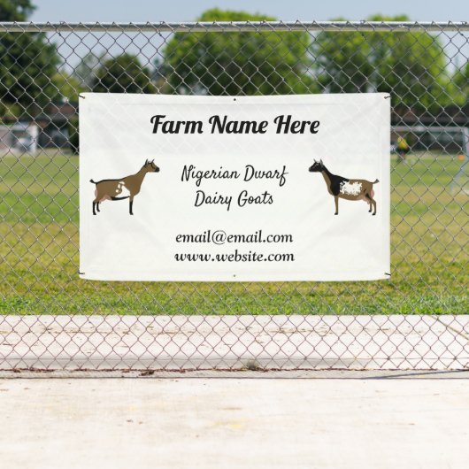 ナイジェリアのパーソナライズされた矮性酪農ヤギ番組 横断幕 (インサイチュ)