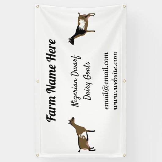 ナイジェリアのパーソナライズされた矮性酪農ヤギ番組 横断幕 (縦)