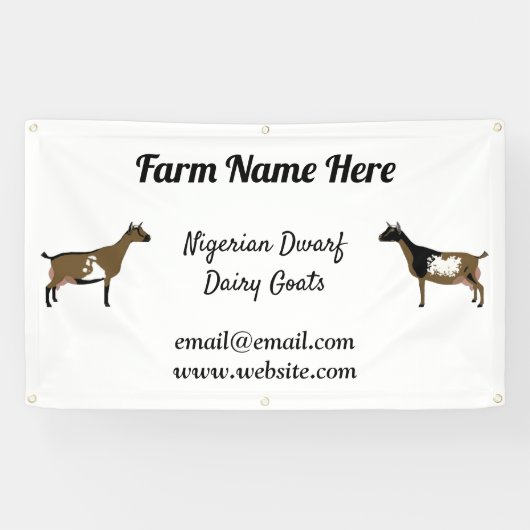 ナイジェリアのパーソナライズされた矮性酪農ヤギ番組 横断幕 (横)