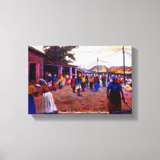 ナイジェリアの人々Mojisola Gbadamosi Okubule キャンバスプリント (正面)