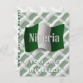 ナイジェリアの国旗 招待状 (正面/裏面)