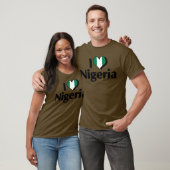 ナイジェリアの国旗Tシャツ大好き Tシャツ (ユニセックス)