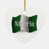 ナイジェリアの振る旗 セラミックオーナメント (正面)
