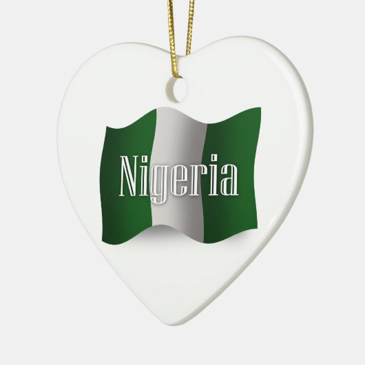 ナイジェリアの振る旗 セラミックオーナメント (左)