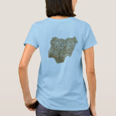 ナイジェリアの旗と地図のTシャツ Tシャツ (裏面)