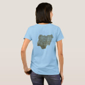 ナイジェリアの旗と地図のTシャツ Tシャツ (裏面フル)