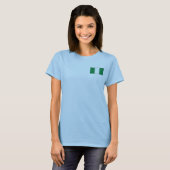 ナイジェリアの旗と地図のTシャツ Tシャツ (正面フル)