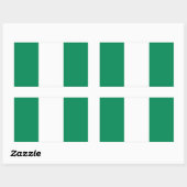 ナイジェリアの旗のステッカー 長方形シール (シート)