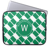 ナイジェリアの旗 カスタマイズされたイニシャル ナイジェリア ラップトップスリーブ (正面)