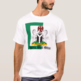 ナイジェリアの旗、Nigeriaarms21、ナイジェリア、西アフリカ Tシャツ