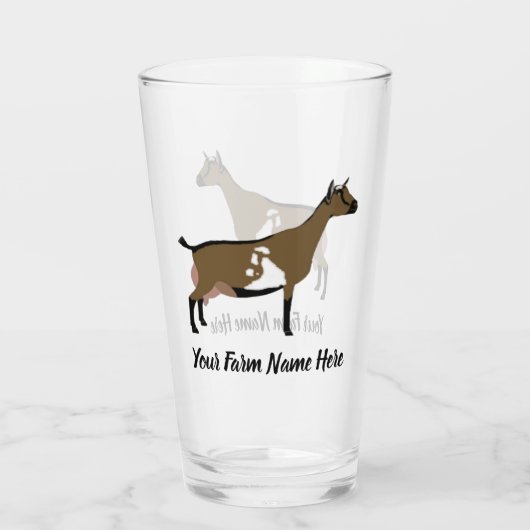 ナイジェリアの矮性乳用ヤギ タンブラーグラス (裏面)