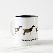 ナイジェリアの矮性乳用ヤギ ツートーンマグカップ (正面左)