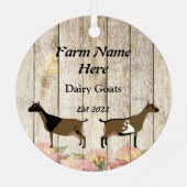 ナイジェリアの矮性乳製品ヤギ – 搾乳時間 メタルオーナメント (裏面)