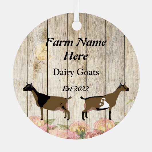 ナイジェリアの矮性乳製品ヤギ – 搾乳時間 メタルオーナメント (裏面)