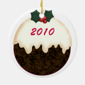 ナイジェリアの矮星ヤギのサンタハットクリスマスオーナメント セラミックオーナメント (裏面)