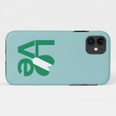 ナイジェリアの緑の愛ハート旗 Case-Mate iPhoneケース (裏面(横))