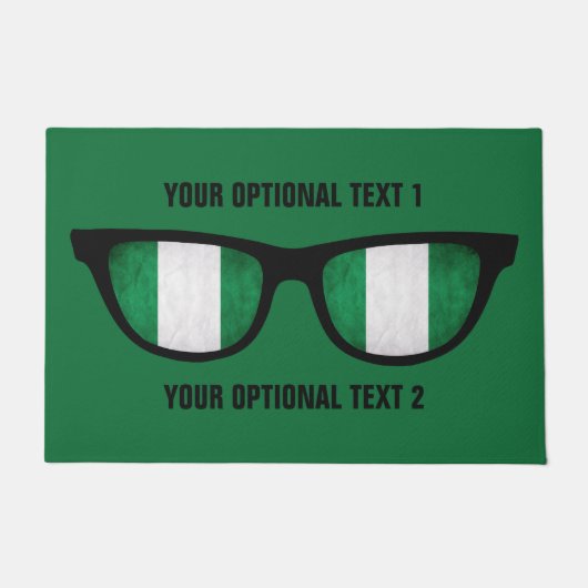 ナイジェリアはカスタムなドア・マットを影で覆います ドアマット (正面)