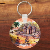 ナイジェリアへようこそ キーホルダー (正面)