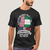 ナイジェリアアメリカン我々はナイジェリアFlaの場所を知っている Tシャツ (正面)