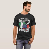 ナイジェリアアメリカ国旗のシャツ Tシャツ (正面フル)