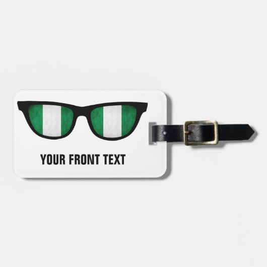 ナイジェリアカスタムシェード荷物タグ ラゲッジタグ (正面横)