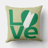 ナイジェリアグリーンラブハート国旗 クッション (裏面)