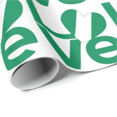 ナイジェリアグリーンラブハート国旗 ラッピングペーパー (ロールコーナー)