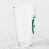 ナイジェリアグリーンLOVEハートパーソナライズされた国旗 タンブラーグラス (右)