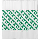 ナイジェリアスタイリッシュ国旗のクリスチャン シャワーカーテン (正面)