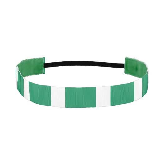 ナイジェリアスリップまたは滑ること国旗を持つノーヘッドバンド アスレチックヘッドバンド (正面)