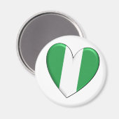 ナイジェリアハート国旗の磁石 マグネット (正面/裏面)