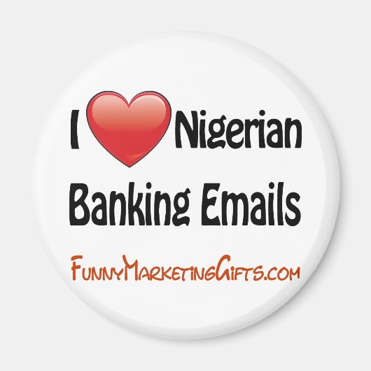 ナイジェリアバンキング電子メールのユーモア マグネット (正面)