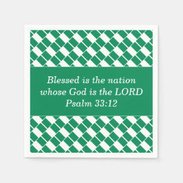 ナイジェリアパーソナライズされた国旗のクリスチャン スタンダードカクテルナプキン