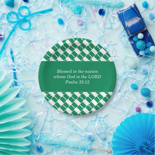 ナイジェリアパーソナライズされた国旗のクリスチャン ペーパープレート (パーティー)