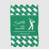 ナイジェリアパーソナライズされた国旗の揺れ動き ゴルフタオル (正面)